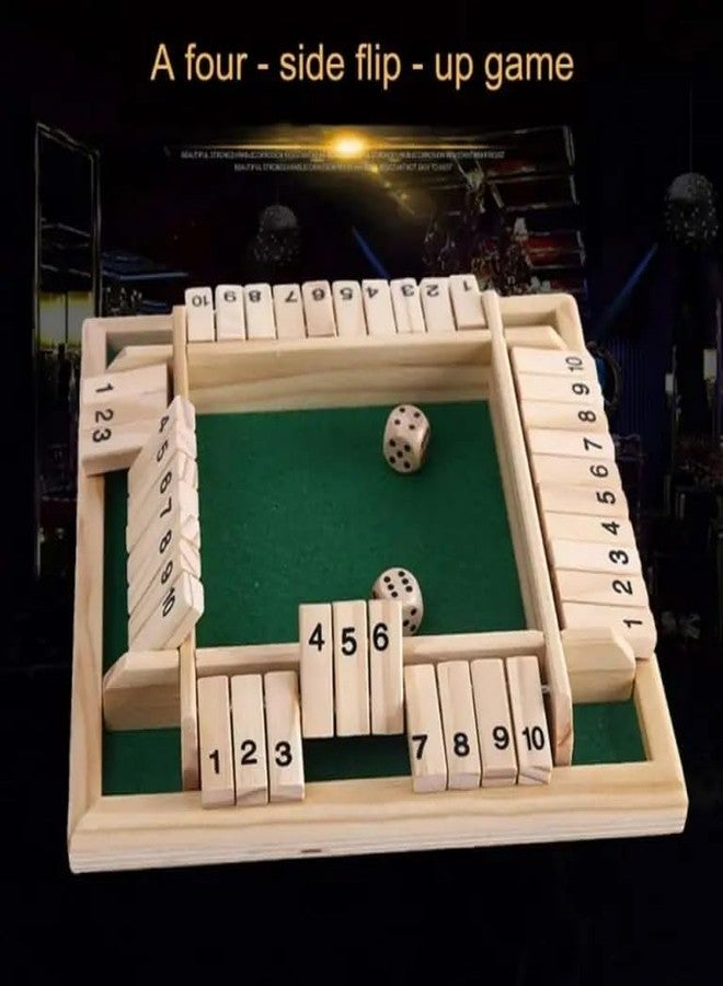 Little Mind Wooden Shut The Box Dice Game | Number Counting Math Board Game for Kids & Family | Educational Learning Toy for Children 3+ and Adults - Image 3